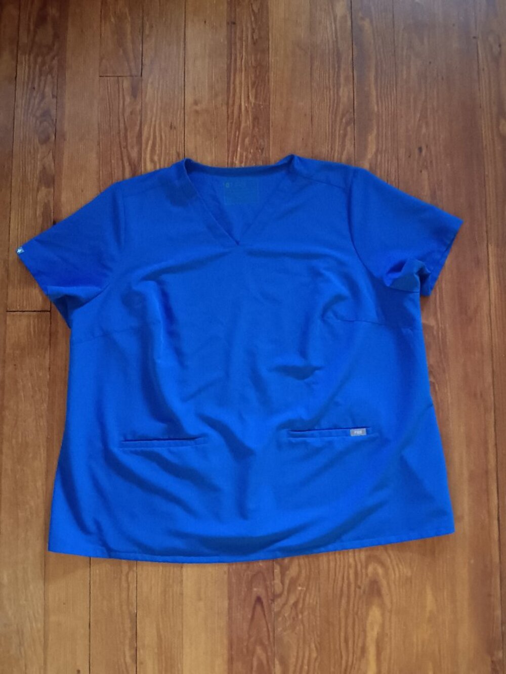 FIGS Women's Casma Scrub Top Blue V- Neck 4XL